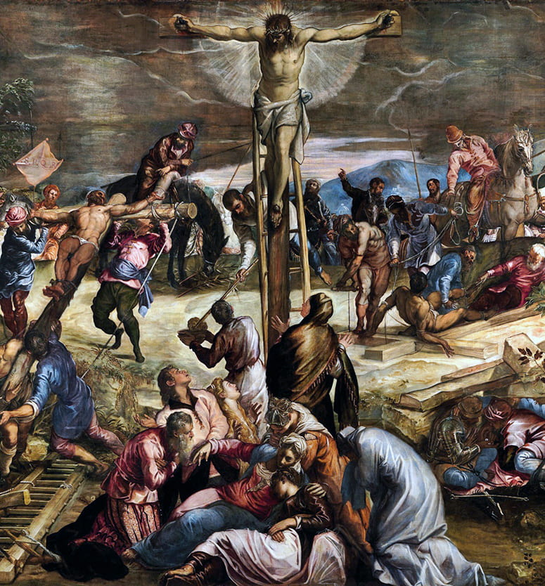Jacopo Tintoretto painting of the Crucifixion (1565)