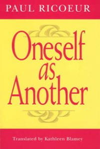 Book cover of Oneself as Another