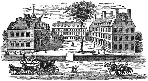 Historic drawing of Harvard