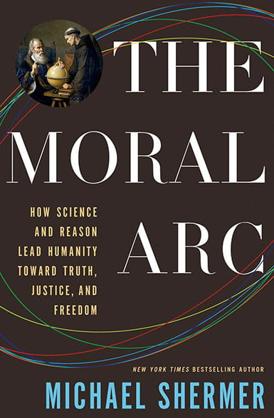 book cover for The Moral Arc