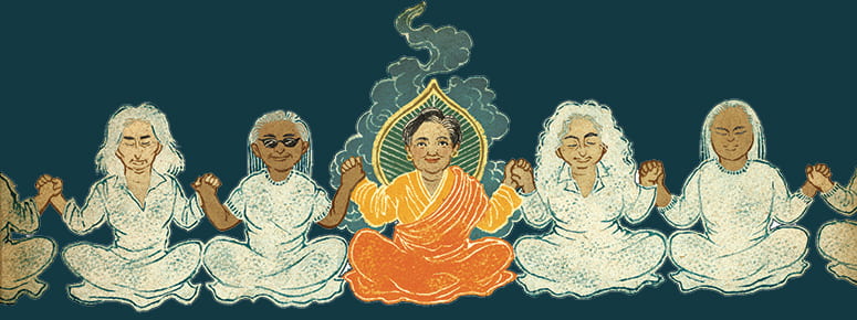 Illustration of Bonnie Duran as a Bodhisattva