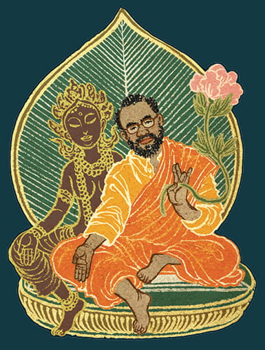 Illustration of Rod Owens as a Bodhisattva