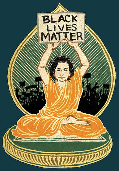 Illustration of Christopher Raiche as a Bodhisattva
