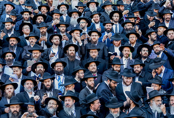 Group photo at a gathering of Chabad-Lubavitch Rabbis